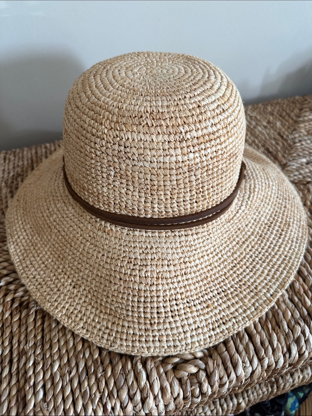 Packable Raffia Bucket Hat - Natural - Picture 4 of 5